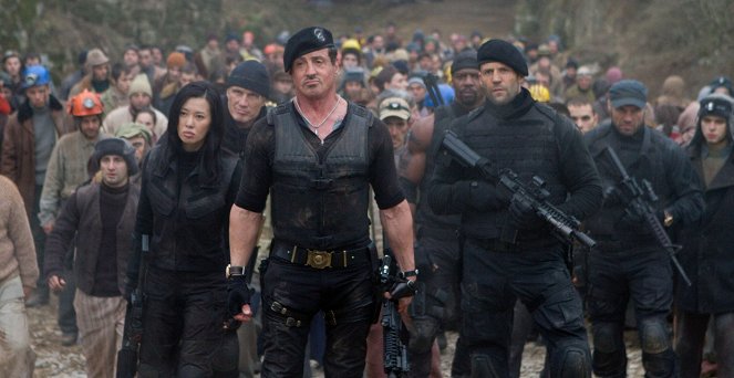 The Expendables 2: Back For War - Filmfotos - Nan Yu, Dolph Lundgren, Sylvester Stallone, Terry Crews, Jason Statham, Randy Couture