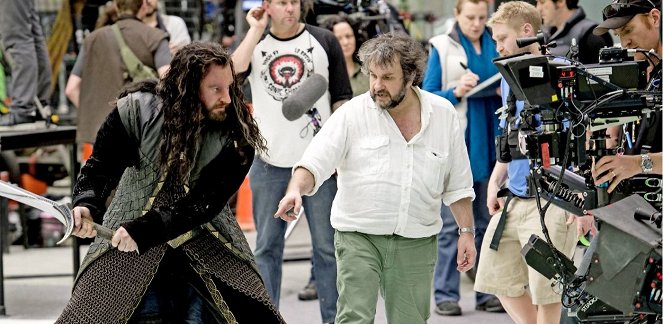 O Hobbit: A Batalha dos Cinco Exércitos - De filmagens - Richard Armitage, Peter Jackson