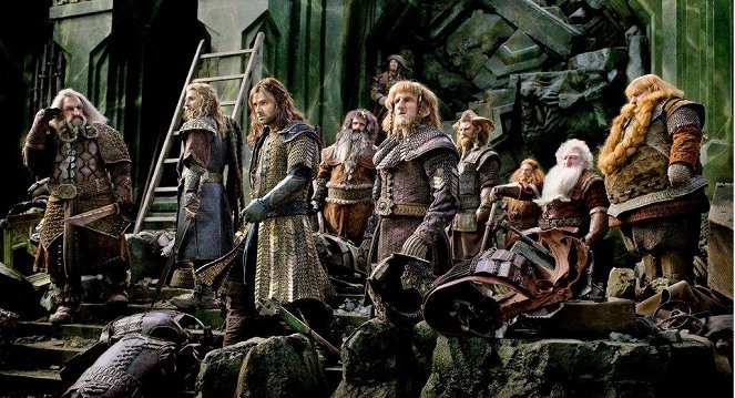 A hobbit: Az öt sereg csatája - Filmfotók - John Callen, Dean O'Gorman, Aidan Turner, William Kircher, Adam Brown, Peter Hambleton, Ken Stott, Stephen Hunter