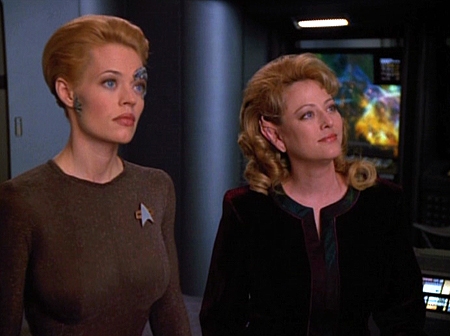 Star Trek: Voyager - Season 4 - Unforgettable - Photos - Jeri Ryan, Virginia Madsen