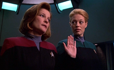 Star Trek - Raumschiff Voyager - Zeitschiff „Relativity“ - Filmfotos - Kate Mulgrew, Jeri Ryan