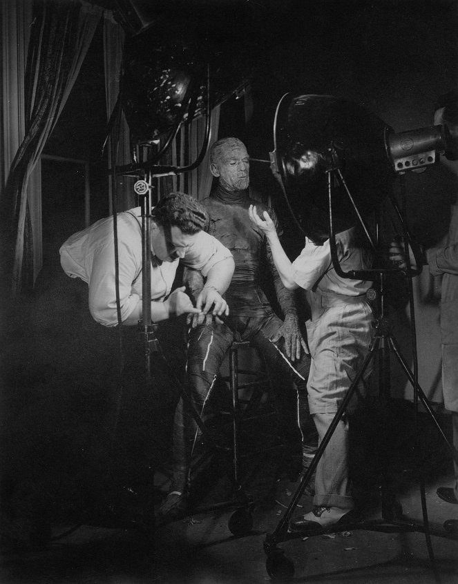 La Momie - Tournage - Karl Freund, Boris Karloff