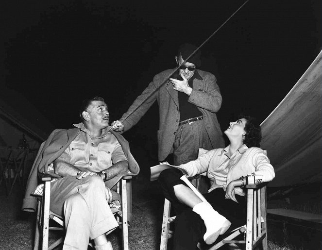 Mogambo - Forgatási fotók - Clark Gable, John Ford, Ava Gardner