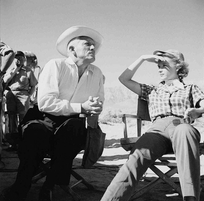 Een kwade dag voor Black Rock - Van de set - Spencer Tracy, Anne Francis