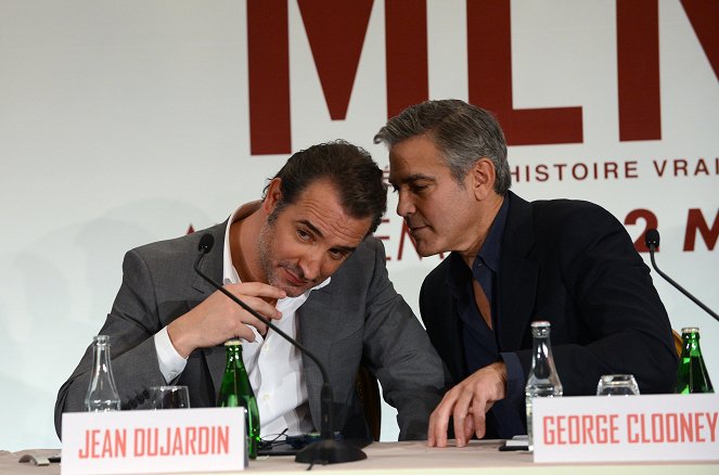 The Monuments Men - Events - Jean Dujardin, George Clooney