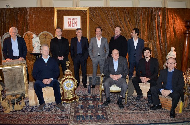The Monuments Men - Events - Robert M. Edsel, Bill Murray, George Clooney, Jean Dujardin, John Goodman, Grant Heslov, Dimitri Leonidas, Bob Balaban