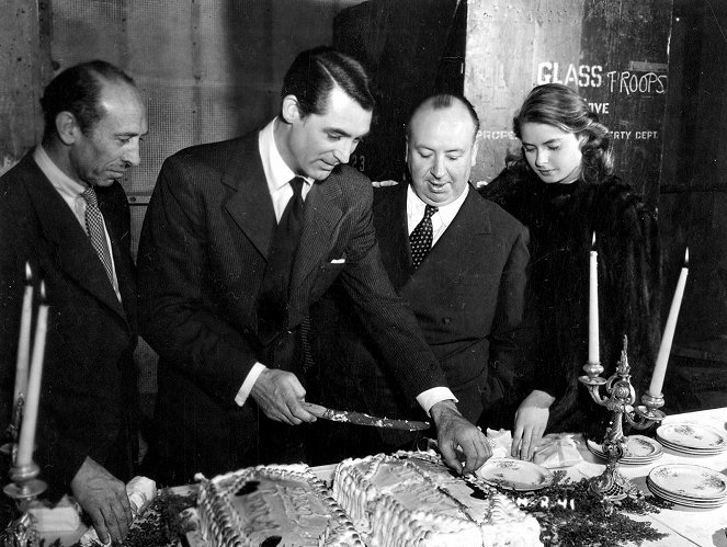 Encadenados - Del rodaje - Cary Grant, Alfred Hitchcock, Ingrid Bergman