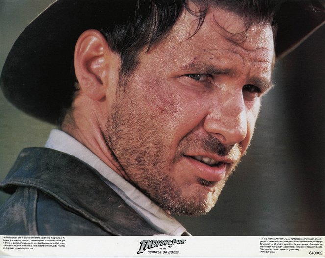 Indiana Jones et le Temple maudit - Cartes de lobby - Harrison Ford