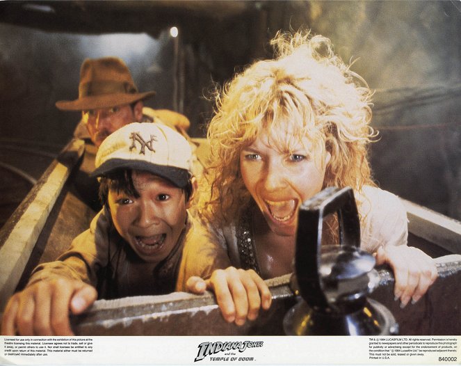 Indiana Jones and the Temple of Doom - Lobbykaarten - Harrison Ford, Ke Huy Quan, Kate Capshaw