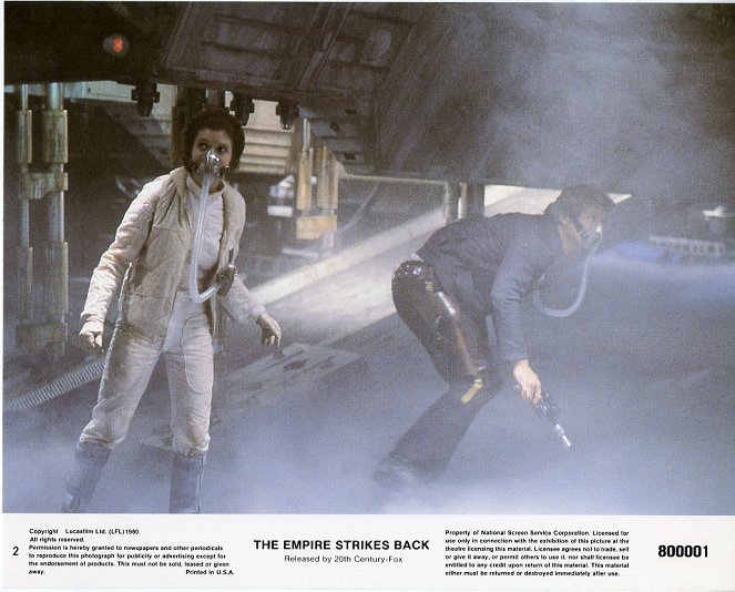 Star Wars: Episode V - Das Imperium schlägt zurück - Lobbykarten - Carrie Fisher, Harrison Ford