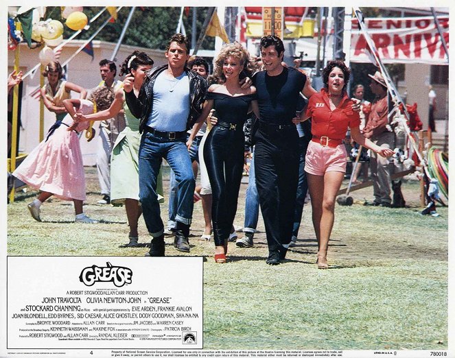 Grease (Brillantina) - Fotocromos - Jeff Conaway, Olivia Newton-John, John Travolta, Stockard Channing