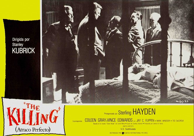 Zabójstwo - Lobby karty - Jay C. Flippen, Sterling Hayden, Elisha Cook Jr., Joe Sawyer