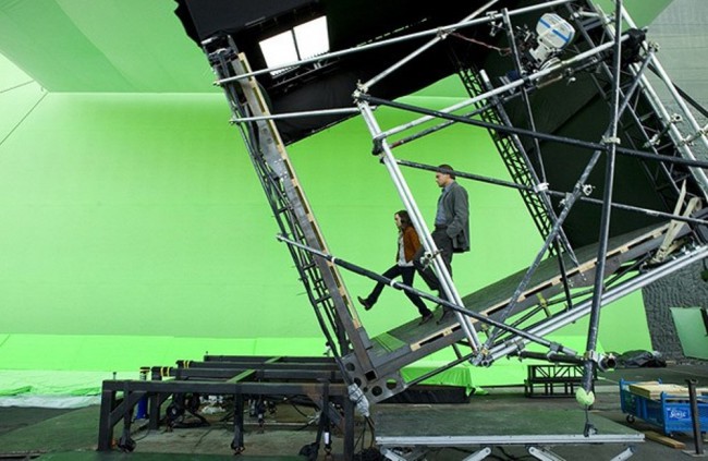 Inception - Dreharbeiten - Elliot Page, Leonardo DiCaprio