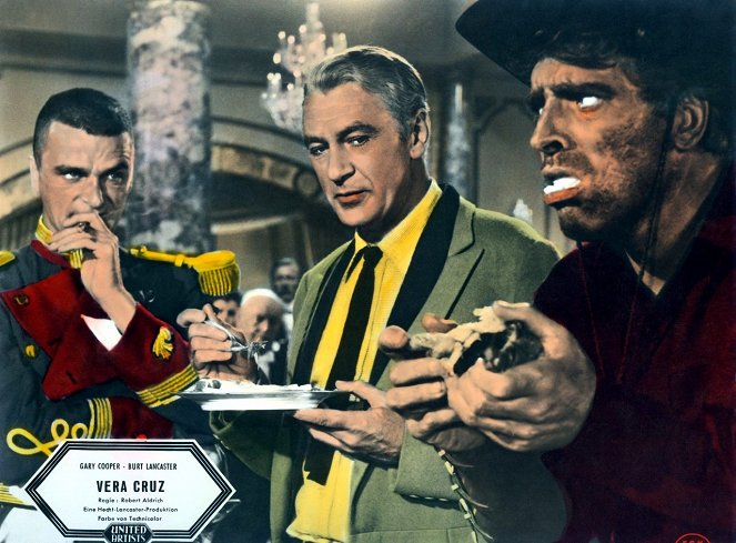 Vera Cruz - Cartes de lobby - Henry Brandon, Gary Cooper, Burt Lancaster