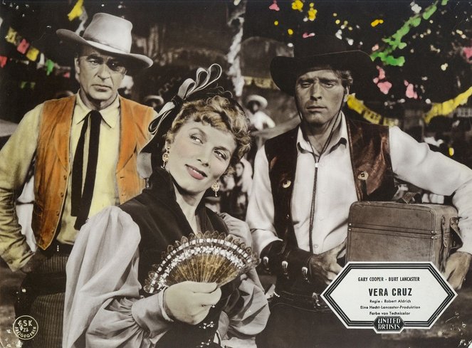 Vera Cruz - Cartes de lobby - Gary Cooper, Denise Darcel, Burt Lancaster