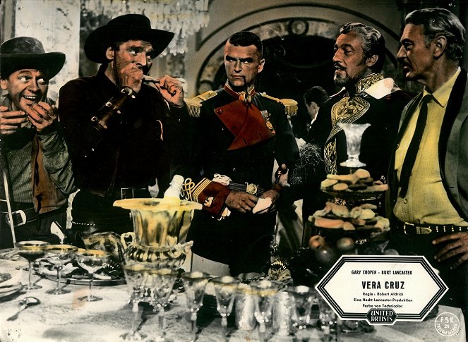 Vera Cruz - Cartes de lobby - Burt Lancaster, Henry Brandon, Cesar Romero, Gary Cooper