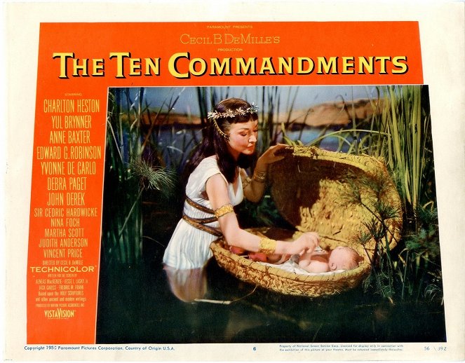 Les Dix Commandements - Cartes de lobby - Nina Foch, Fraser C. Heston