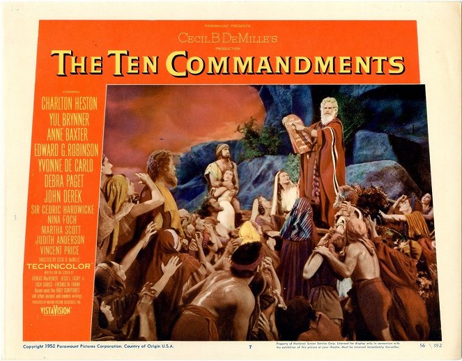 Les Dix Commandements - Cartes de lobby - Charlton Heston