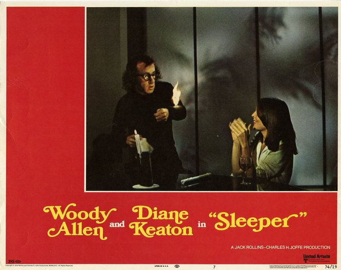 Śpioch - Lobby karty - Woody Allen, Diane Keaton