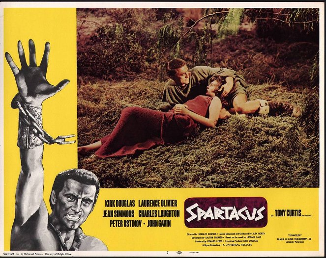 Spartacus - Lobbykarten - Kirk Douglas, Jean Simmons