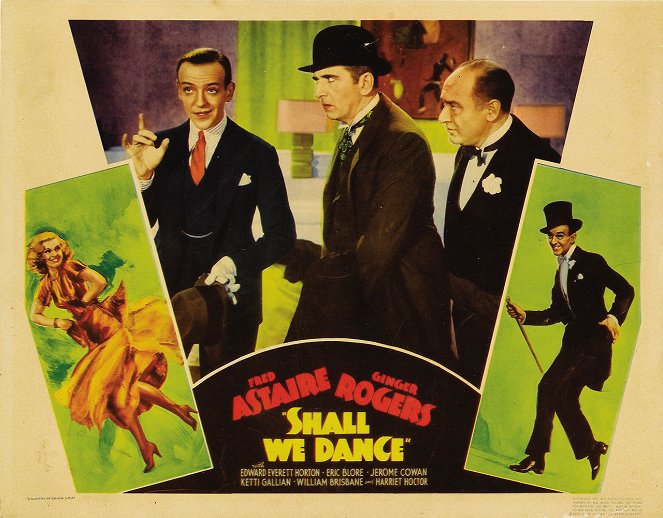 Tanz mit mir - Lobbykarten - Fred Astaire, Edward Everett Horton, Eric Blore