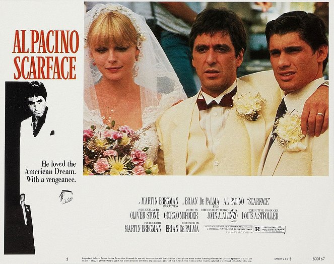 Scarface - Lobby Cards - Michelle Pfeiffer, Al Pacino, Steven Bauer