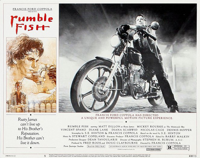 Rumble Fish - Lobby Cards - Mickey Rourke