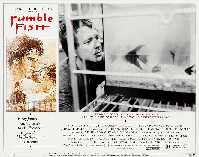 Rumble Fish - Lobby karty - Mickey Rourke