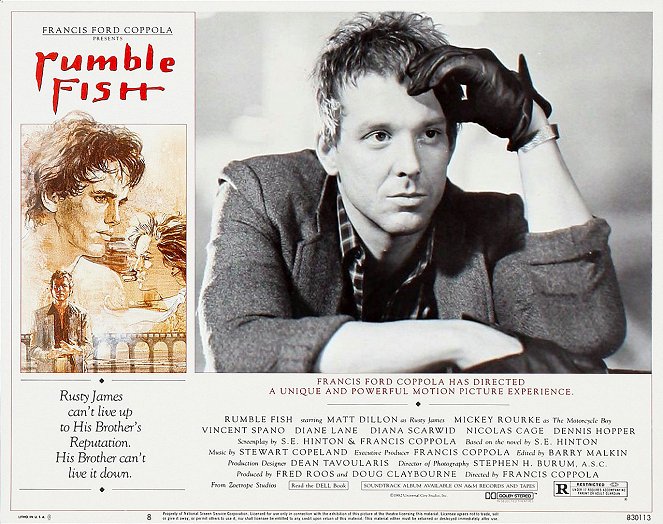 Rumble Fish - Lobby Cards - Mickey Rourke