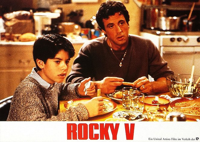 Rocky V - Cartes de lobby - Sage Stallone, Sylvester Stallone