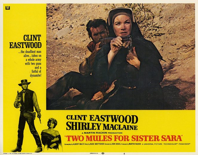 Dwa muły dla siostry Sary - Lobby karty - Clint Eastwood, Shirley MacLaine