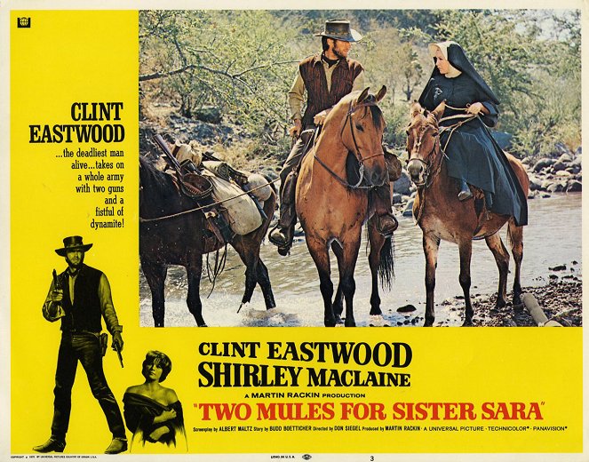 Dwa muły dla siostry Sary - Lobby karty - Clint Eastwood, Shirley MacLaine