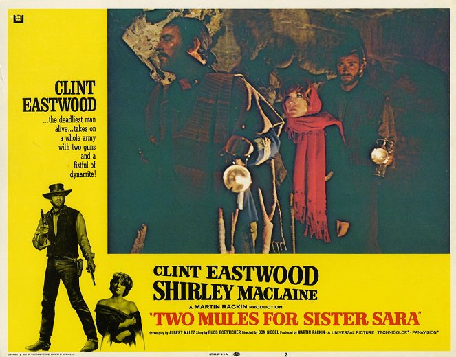Dwa muły dla siostry Sary - Lobby karty - Shirley MacLaine, Clint Eastwood