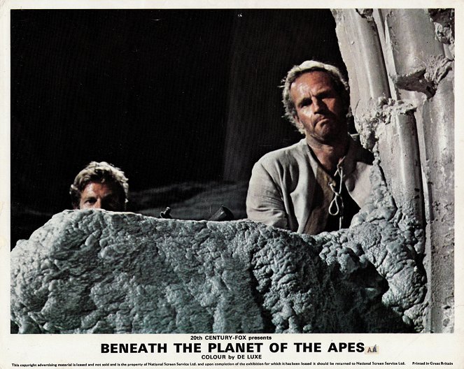 Beneath the Planet of the Apes - Lobbykaarten - James Franciscus, Charlton Heston