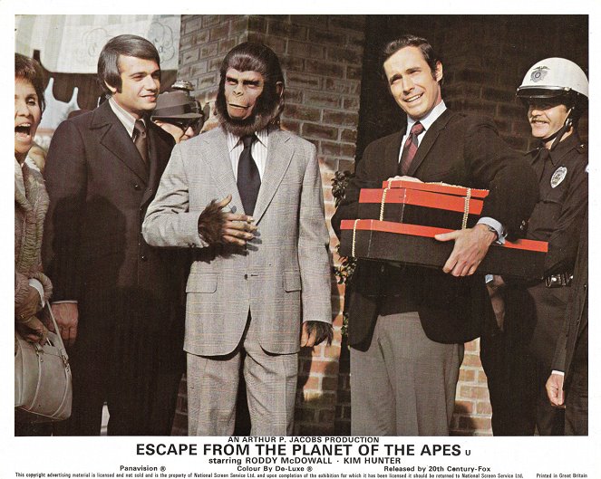 Escape from the Planet of the Apes - Lobby karty - Roddy McDowall, Bradford Dillman