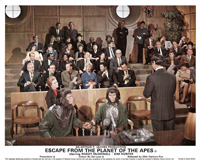 Escape from the Planet of the Apes - Lobbykaarten - Natalie Trundy, Roddy McDowall, Kim Hunter