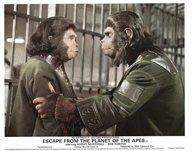 Escape from the Planet of the Apes - Lobbykaarten - Kim Hunter, Roddy McDowall