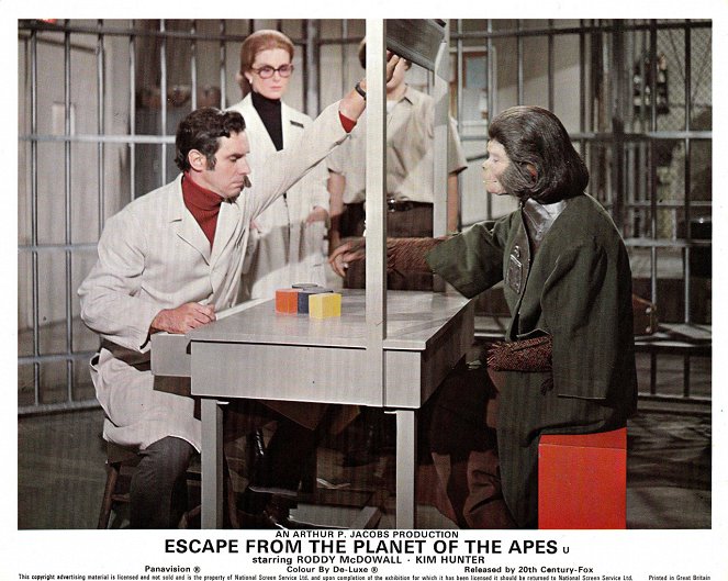 Escape from the Planet of the Apes - Cartões lobby - Bradford Dillman, Natalie Trundy, Kim Hunter
