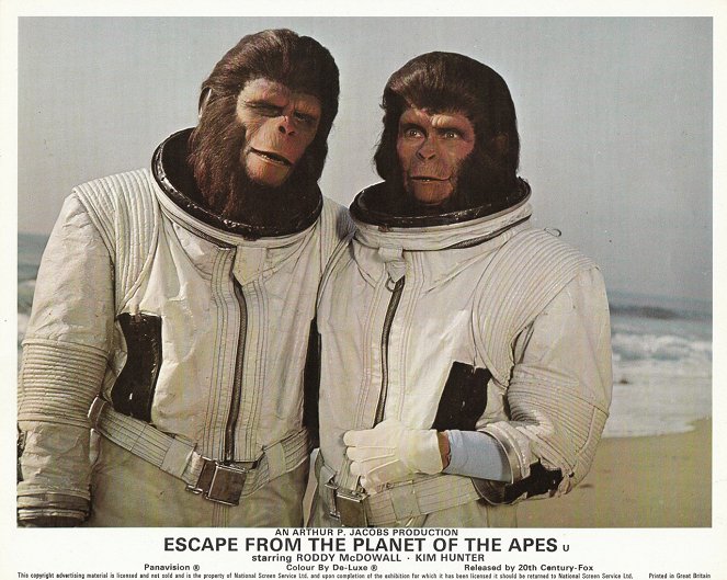 Escape from the Planet of the Apes - Lobbykaarten - Roddy McDowall, Kim Hunter
