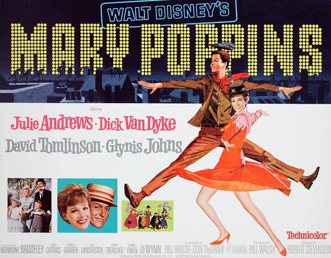 Mary Poppins - Cartes de lobby - Dick Van Dyke, Julie Andrews