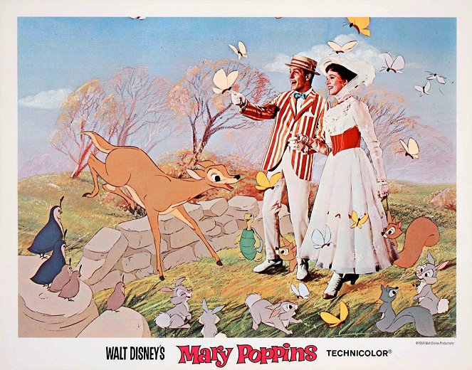 Mary Poppins - Lobbykarten - Dick Van Dyke, Julie Andrews