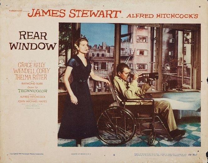 Okno na podwórze - Lobby karty - Grace Grimaldi, księżna Monako, James Stewart
