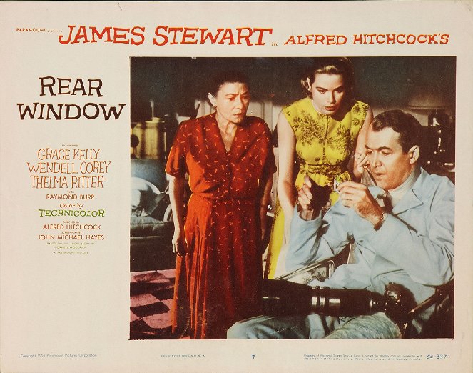 Fenêtre sur cour - Cartes de lobby - Thelma Ritter, Grace Kelly, princesse consort de Monaco, James Stewart