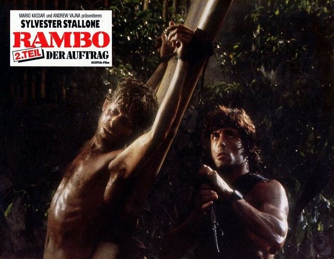 Rambo II : La mission - Cartes de lobby - Sylvester Stallone