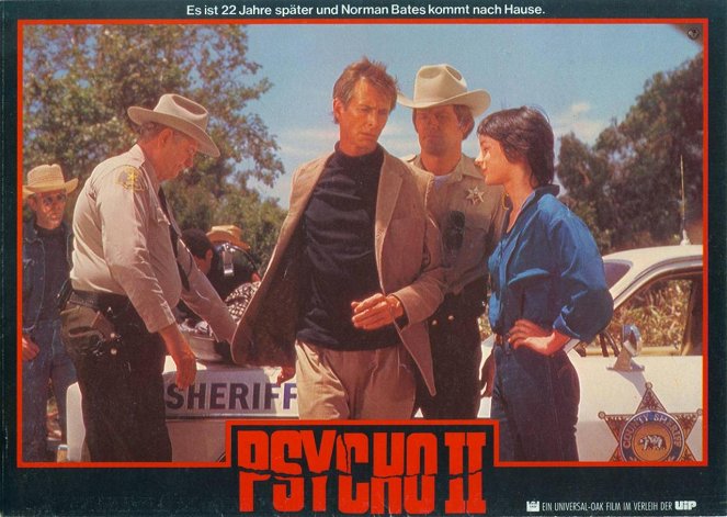 Psychose II - Cartes de lobby - Hugh Gillin, Anthony Perkins, Chris Hendrie, Meg Tilly