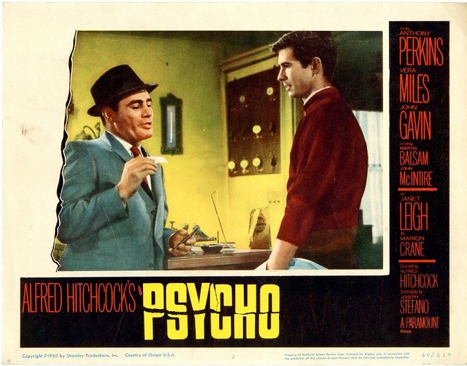 Psychose - Cartes de lobby - Martin Balsam, Anthony Perkins