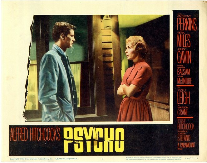 Psycho - Vitrinfotók - John Gavin, Vera Miles