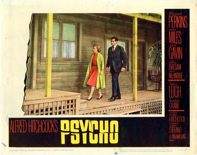Psycho - Lobbykaarten - Vera Miles, Anthony Perkins