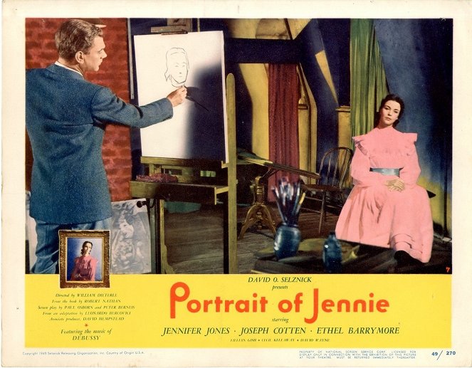Portrait of Jennie - Lobbykaarten - Joseph Cotten, Jennifer Jones