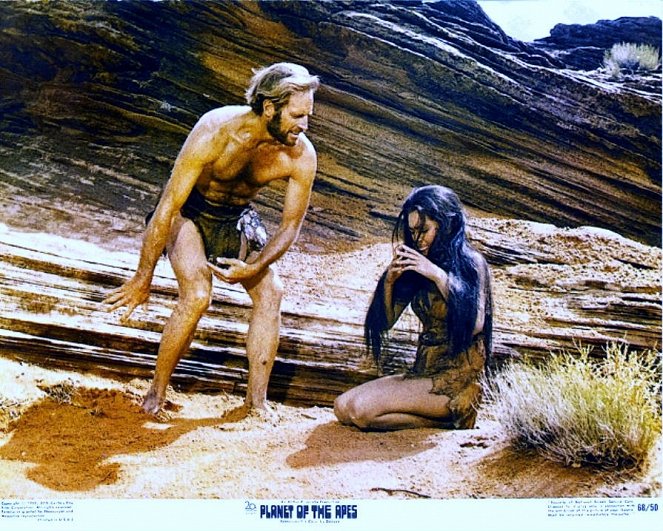 La Planète des singes - Cartes de lobby - Charlton Heston, Linda Harrison